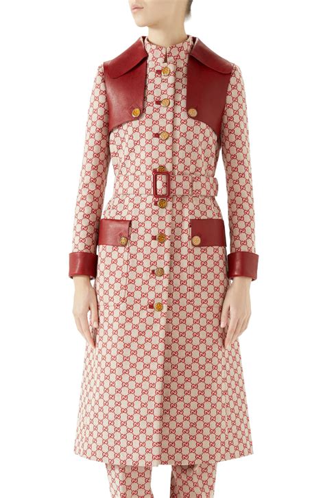 gucci women's trench coat|gucci windbreaker women.